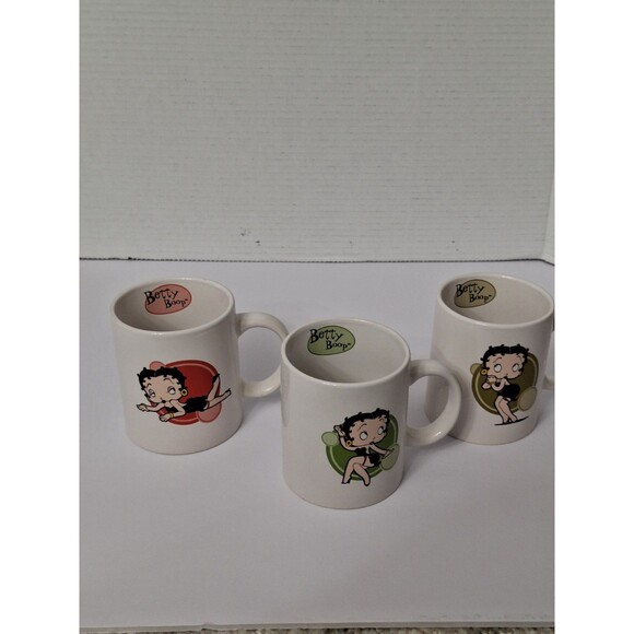 Betty Boop Coffee Mugs 2008 Kings Feature Syndicate SET of 3 Excellent Condition - Picture 2 of 10